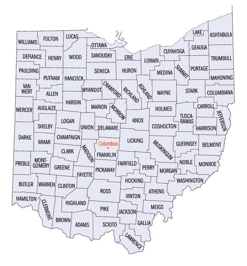 OH County Map